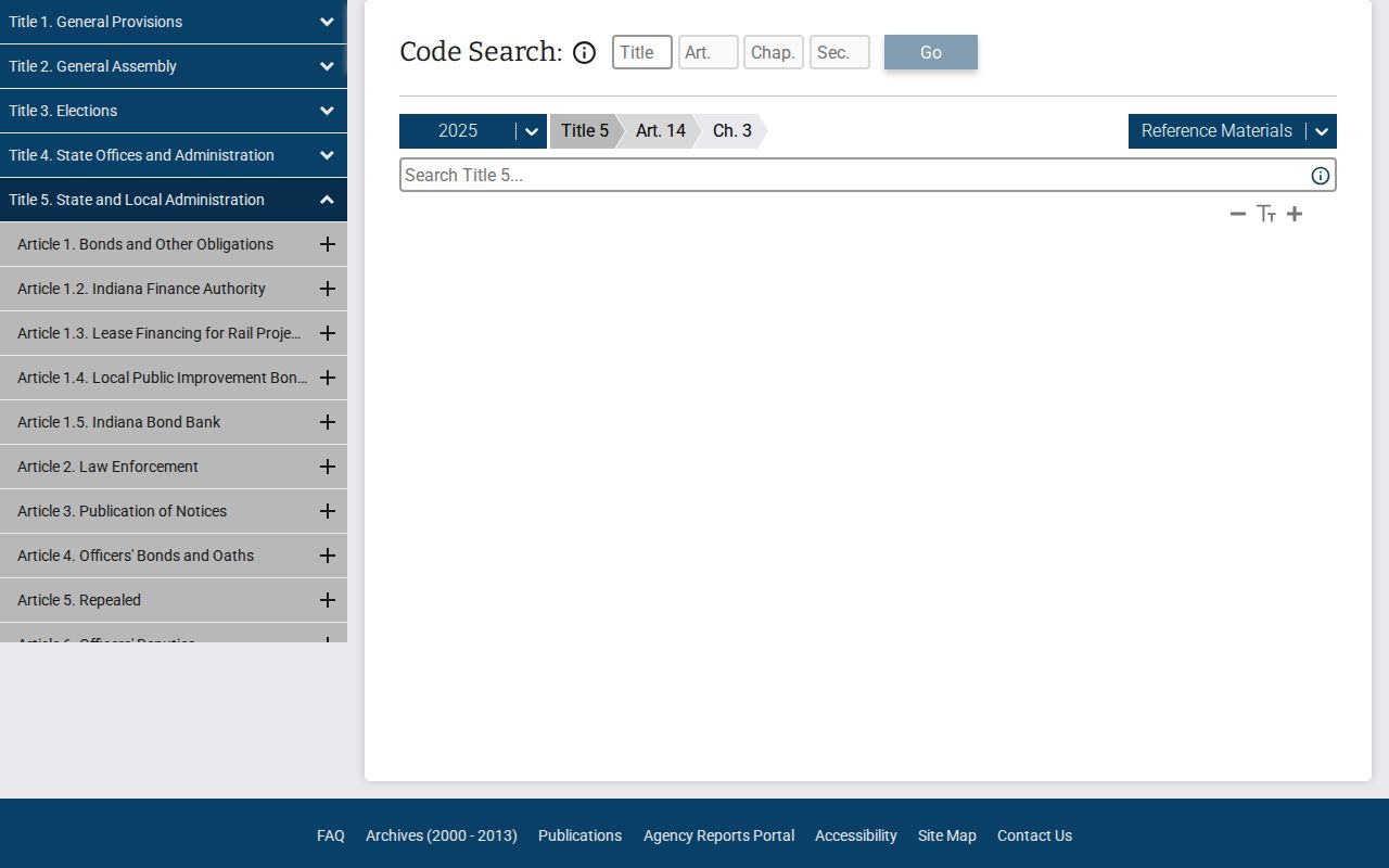 Indiana Access to Public Records Act page